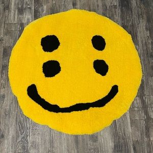 Cactus plant flea market smiley face custom rug